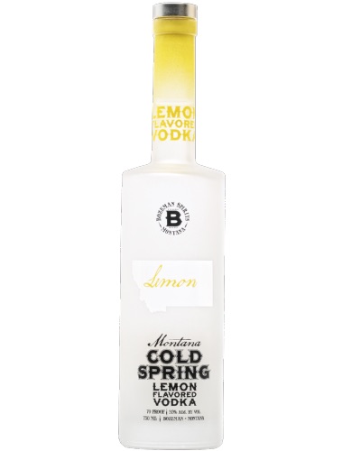 Montana Cold Spring Lemon Vodka Bottle